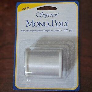 Superior Threads Mono Poly Invisible Polyester Thread Clear 004mm 2200yds
